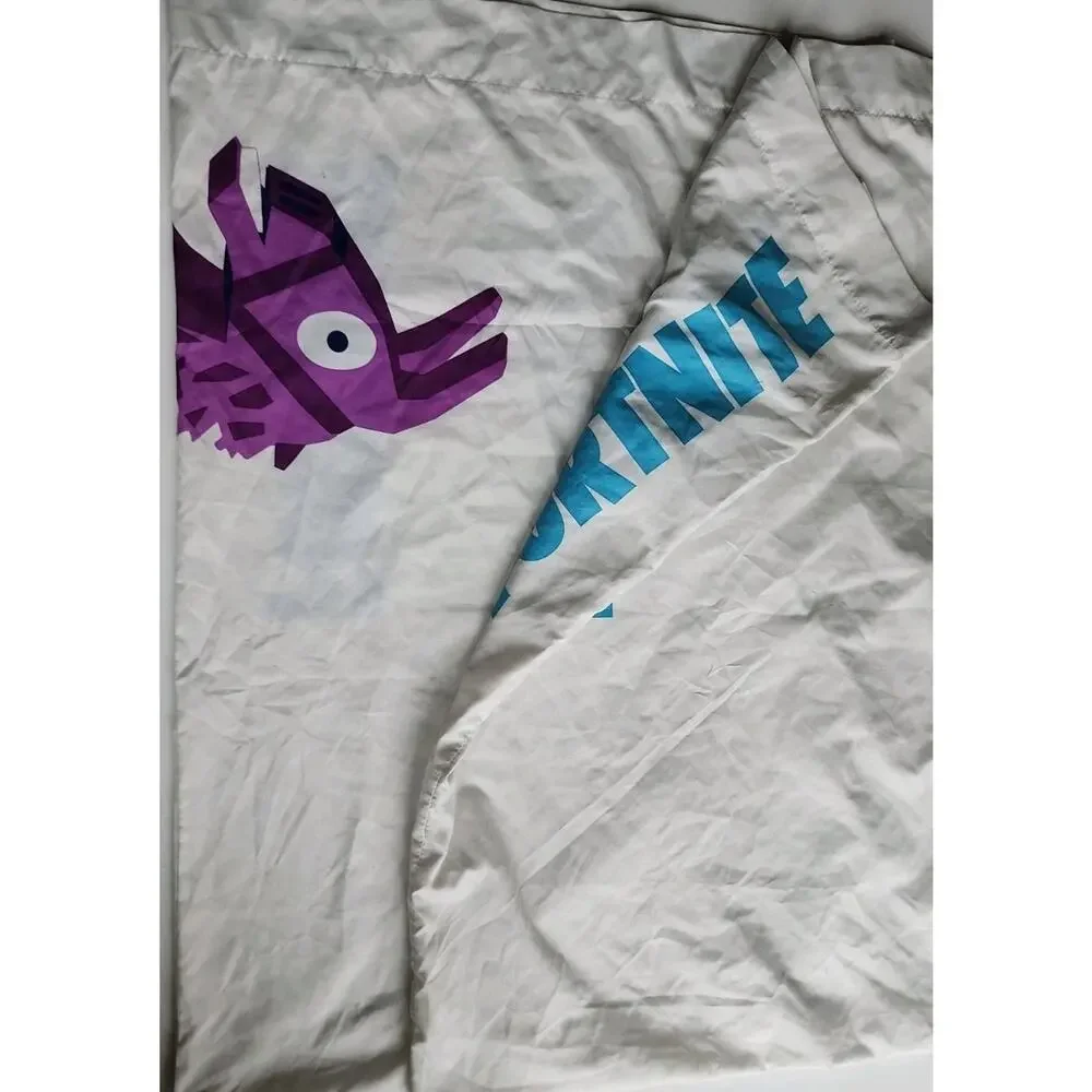 Fortnite Pillowcase Set 2 Blue Letters Purple Loot Llama Larry Gaming Bedding